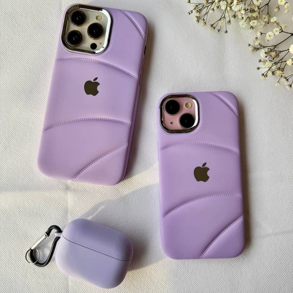 Premium Puffer Case for iPhone – Lavender
