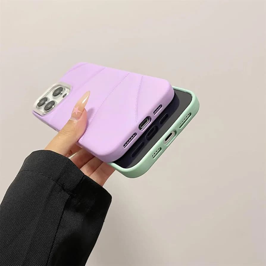 Premium Puffer Case for iPhone – Lavender — ছবি 4