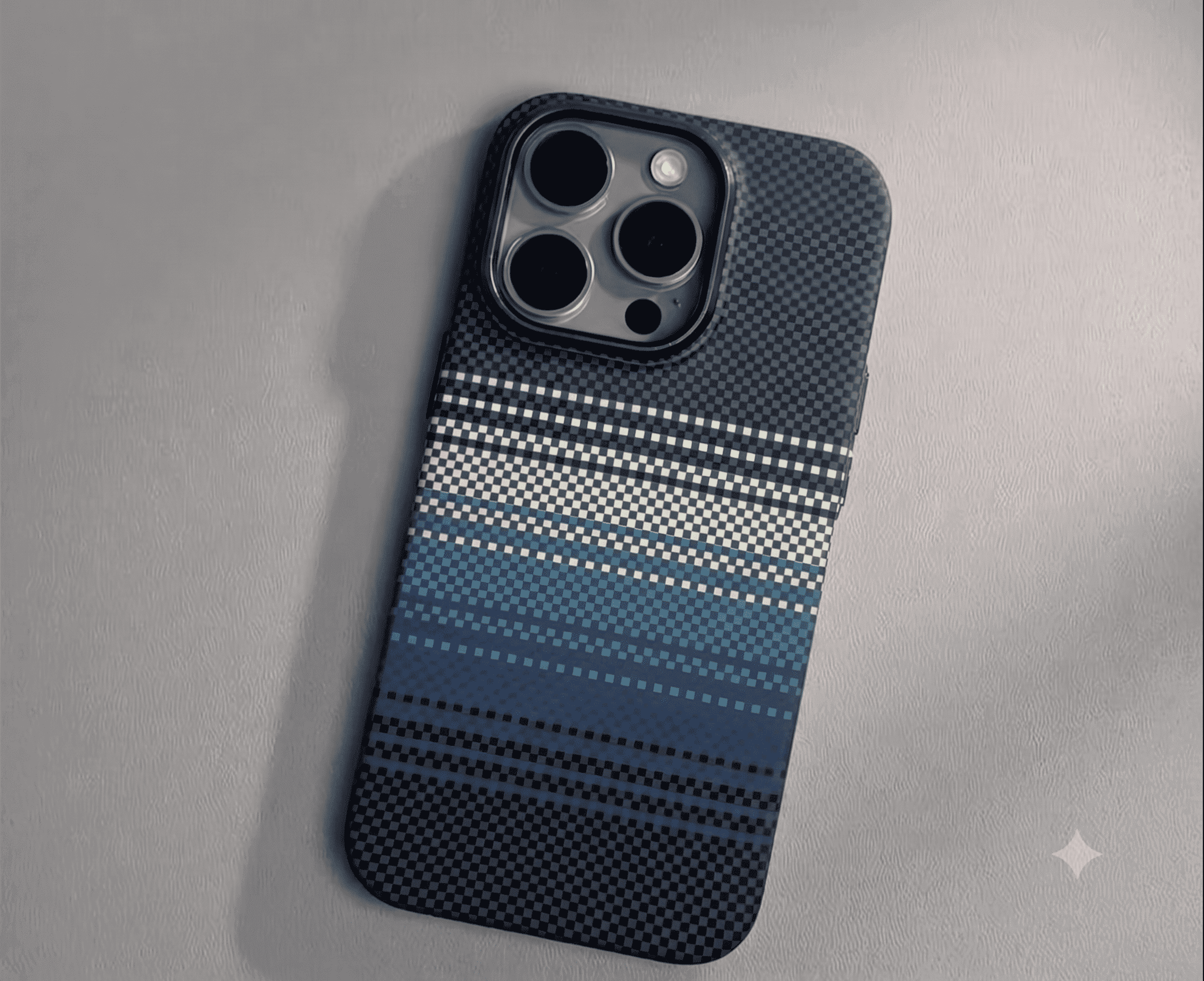 MagSafe Carbon Fiber iPhone Case – Moonlight Blue