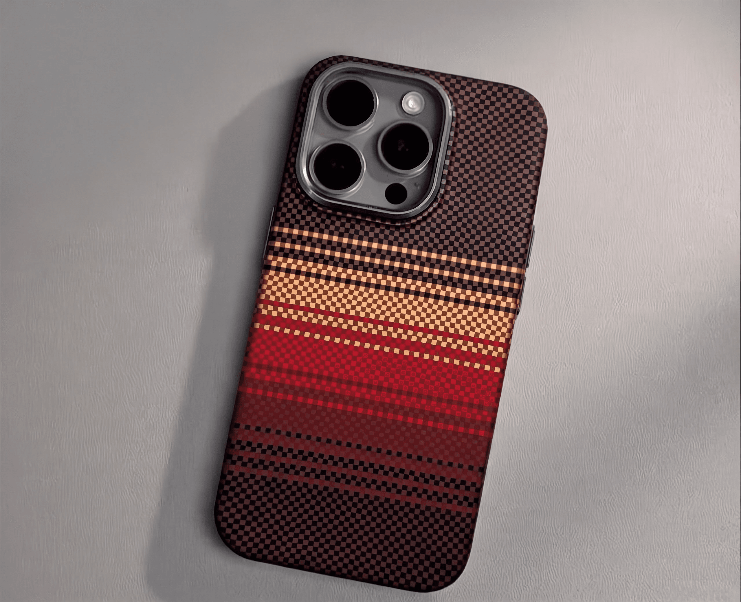 MagSafe Carbon Fiber iPhone Case – Sunset Brown