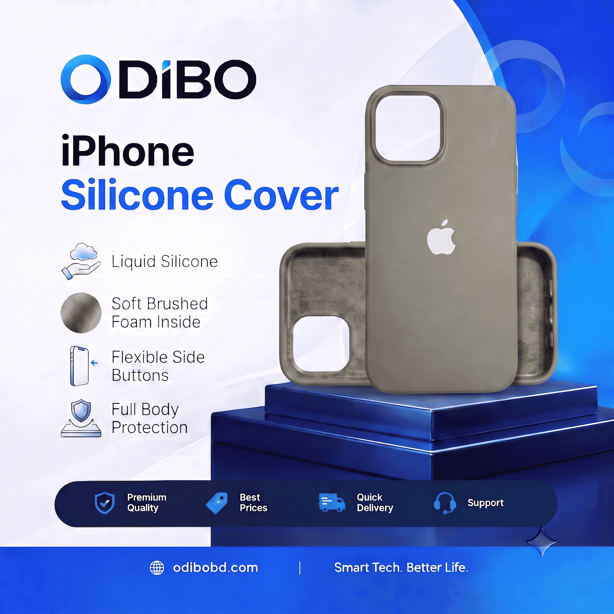 Gray Silicone Case