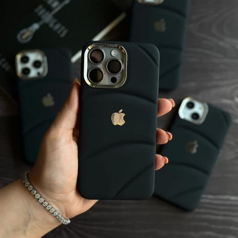 Premium Puffer Case for iPhone – Black